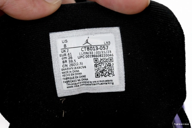 HYPE Retro CT8013-057 12 Purple Field Air Jordan 0717